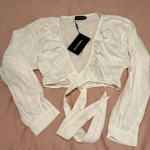 PrettyLittleThing Wrap Blouse
